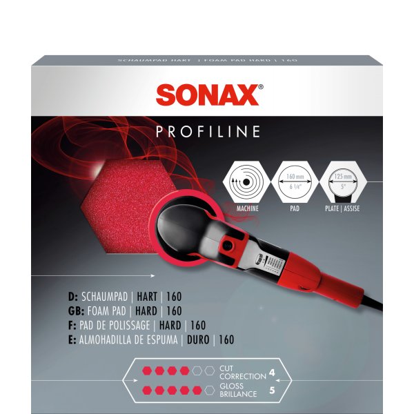 SONAX PolierSchwamm rot 160 (hart)