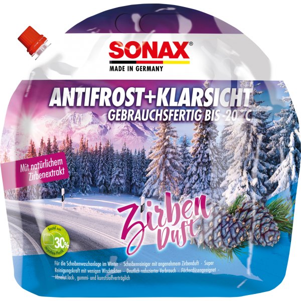 SONAX AntiFrost+KlarSicht bis -20°C Zirbe Beutel 3L
