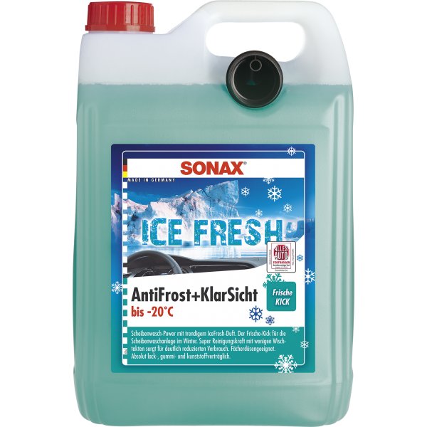 SONAX AntiFrost+KlarSicht  Scheibenreiniger bis -20C mit Duft IceFresh gebrauchsfertig 5L