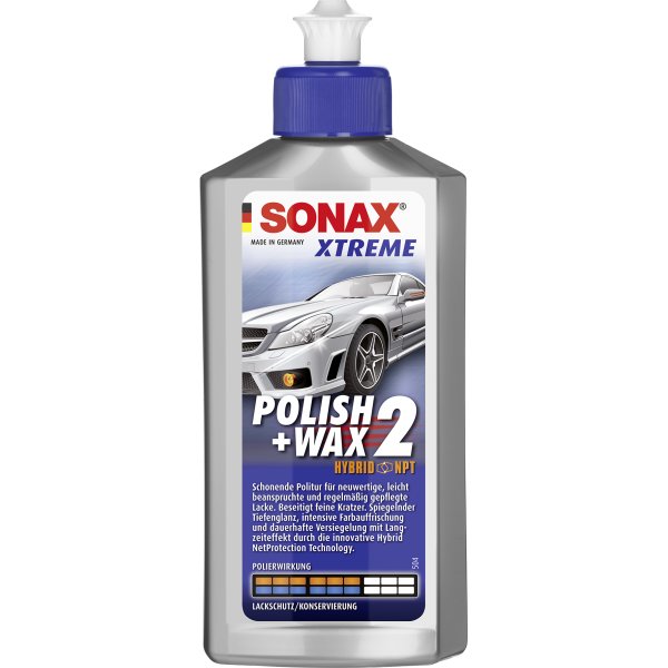 SONAX XTREME Polish+Wax 2 Hybrid NPT leichte Politur und Versiegelung 250ml