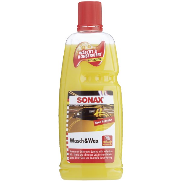 SONAX Wasch+Wax Autoshampoo mit Versiegelung 1L