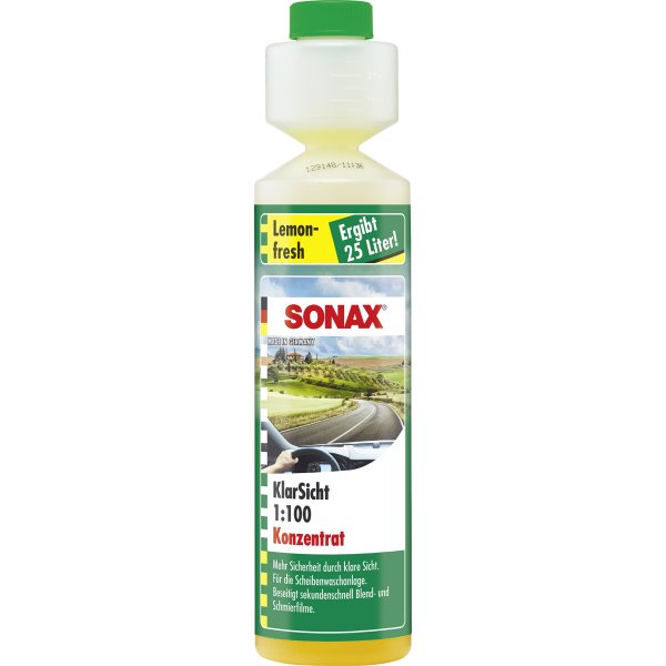 SONAX KlarSicht 1:100 Scheibenreiniger Konzentrat Lemon-fresh 250ml